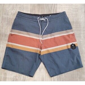 Vissla Men's Swim Trunks Size 31 Boardshorts Striped Back Pocket Neutral